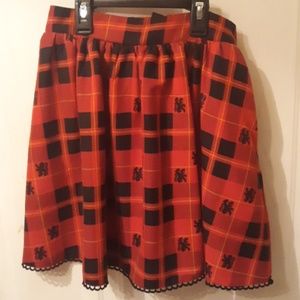 Harry Potter Gryffindor plaid print skirt